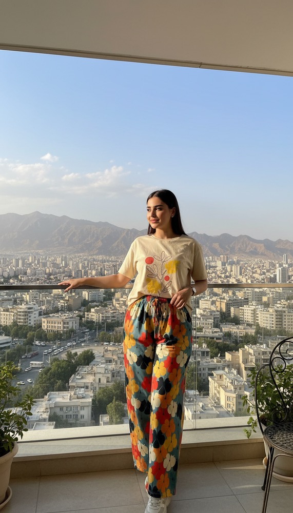 ست تیشرت شلوار زنانه نخ پنبه و بوگاتی | بسیار با کیفیت + خرید قسطی
